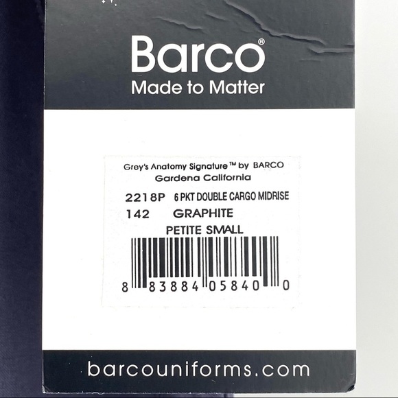 Grey's Anatomy by Barco Women's 6 Pocket Mid Rise Double Cargo Scrub Pant - SP - Picture 7 of 7